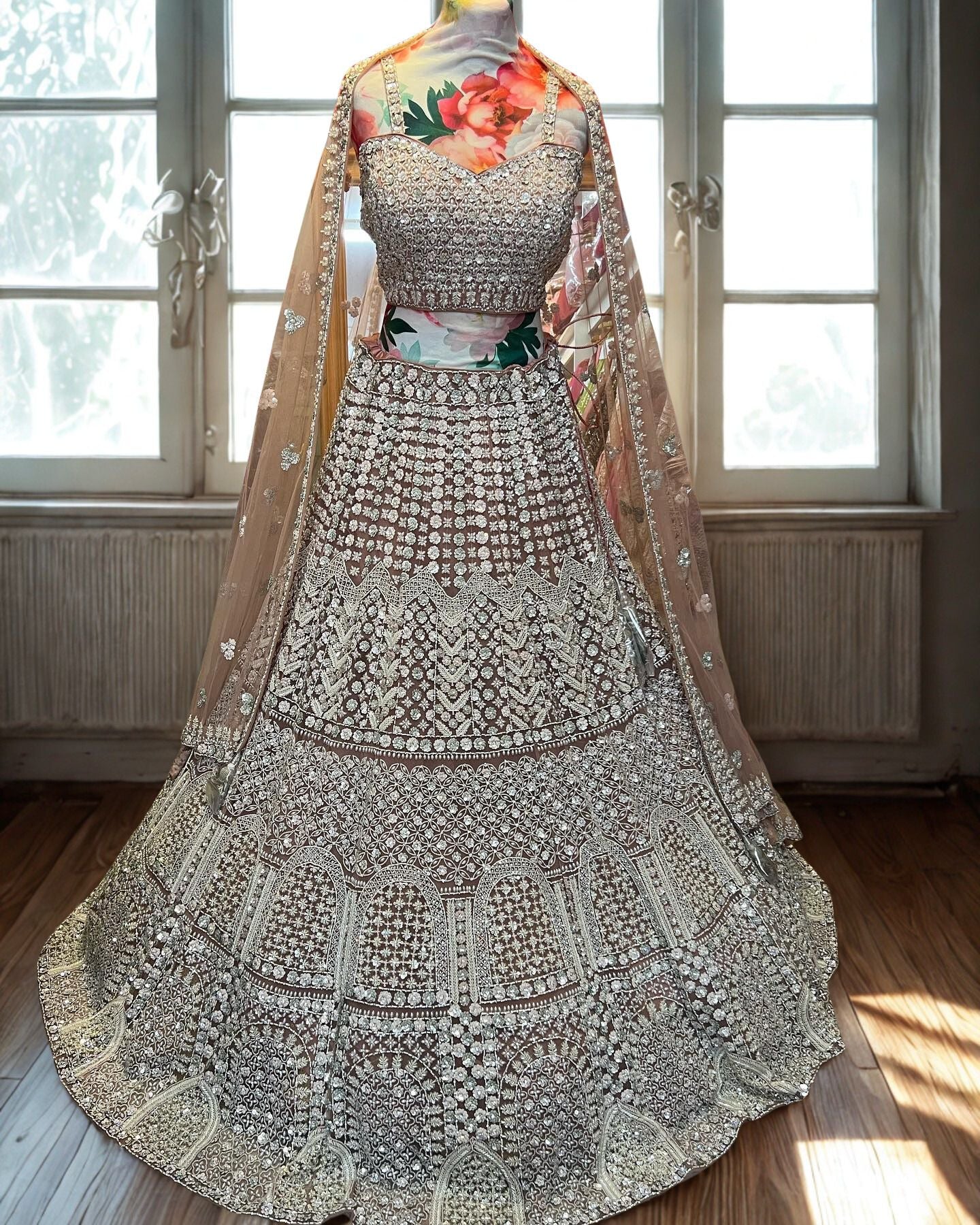 Copper Designer Lehenga