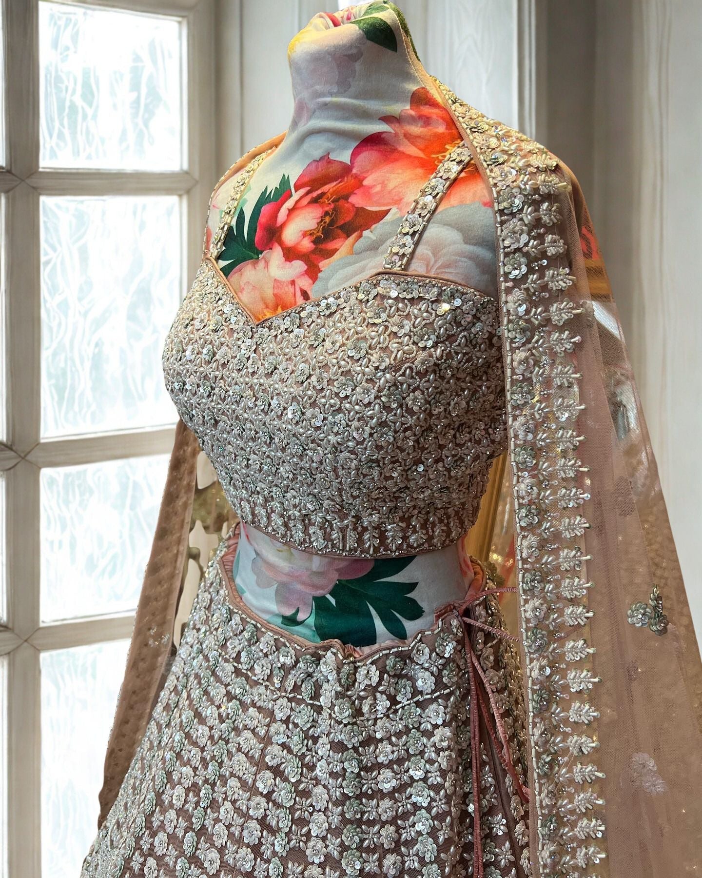 Copper Designer Lehenga