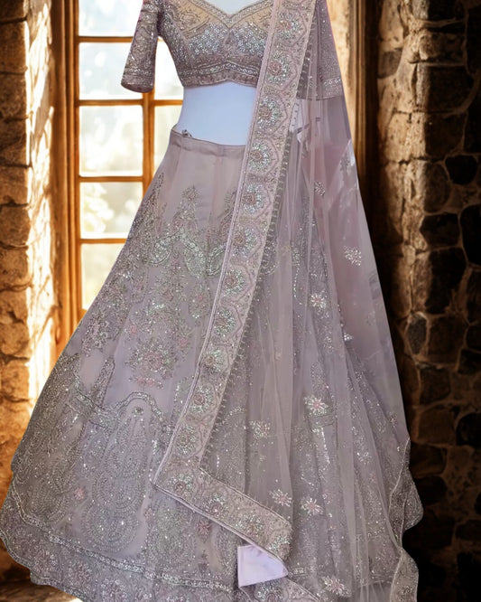 Dusty Pink Bridesmaid Lehenga