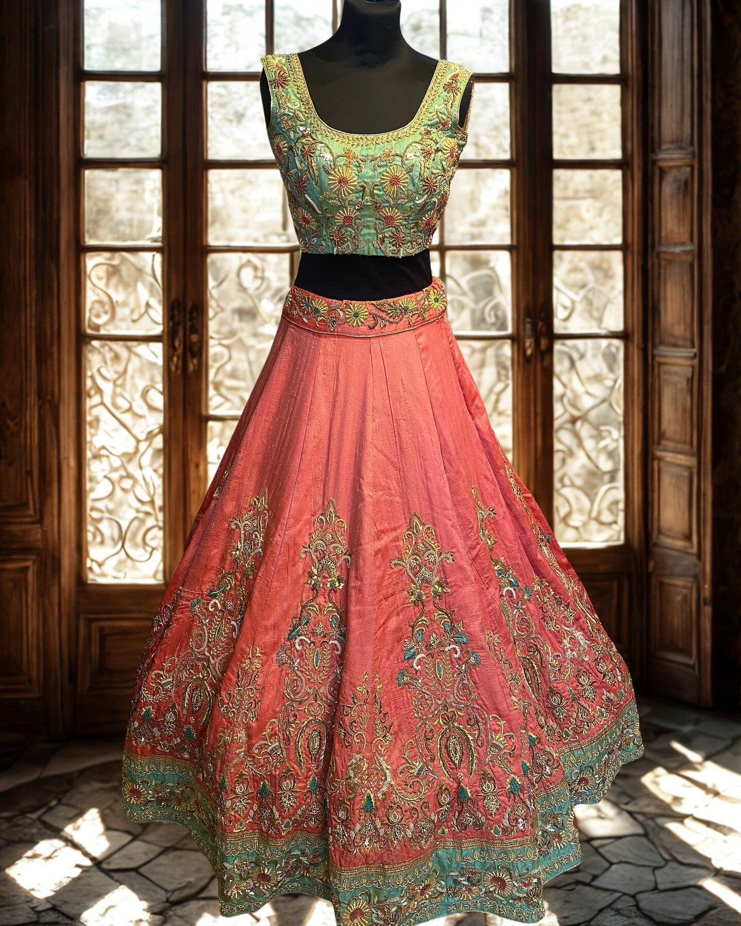 Floral Silk Lehenga