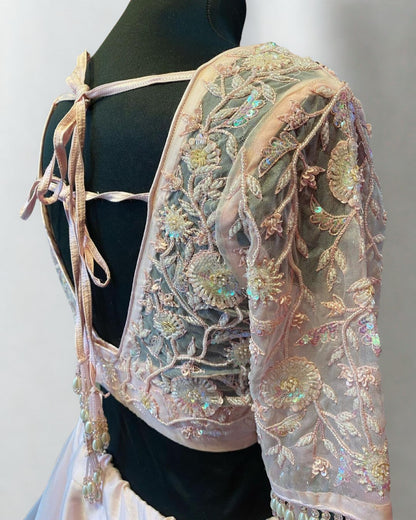 Off White Party Wear Lehenga