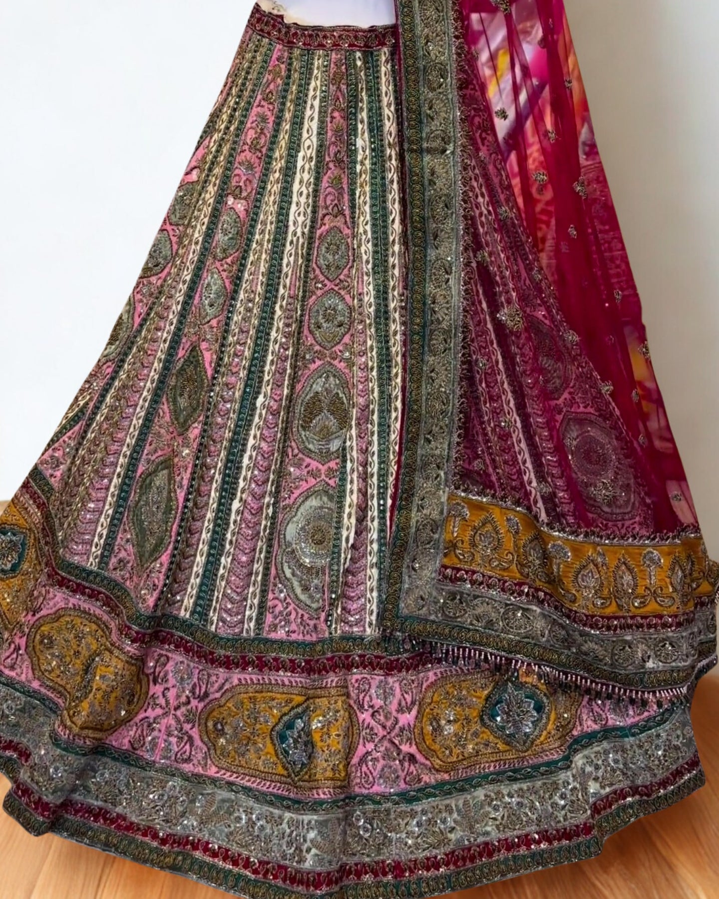 Olive Green Bridal Lehenga