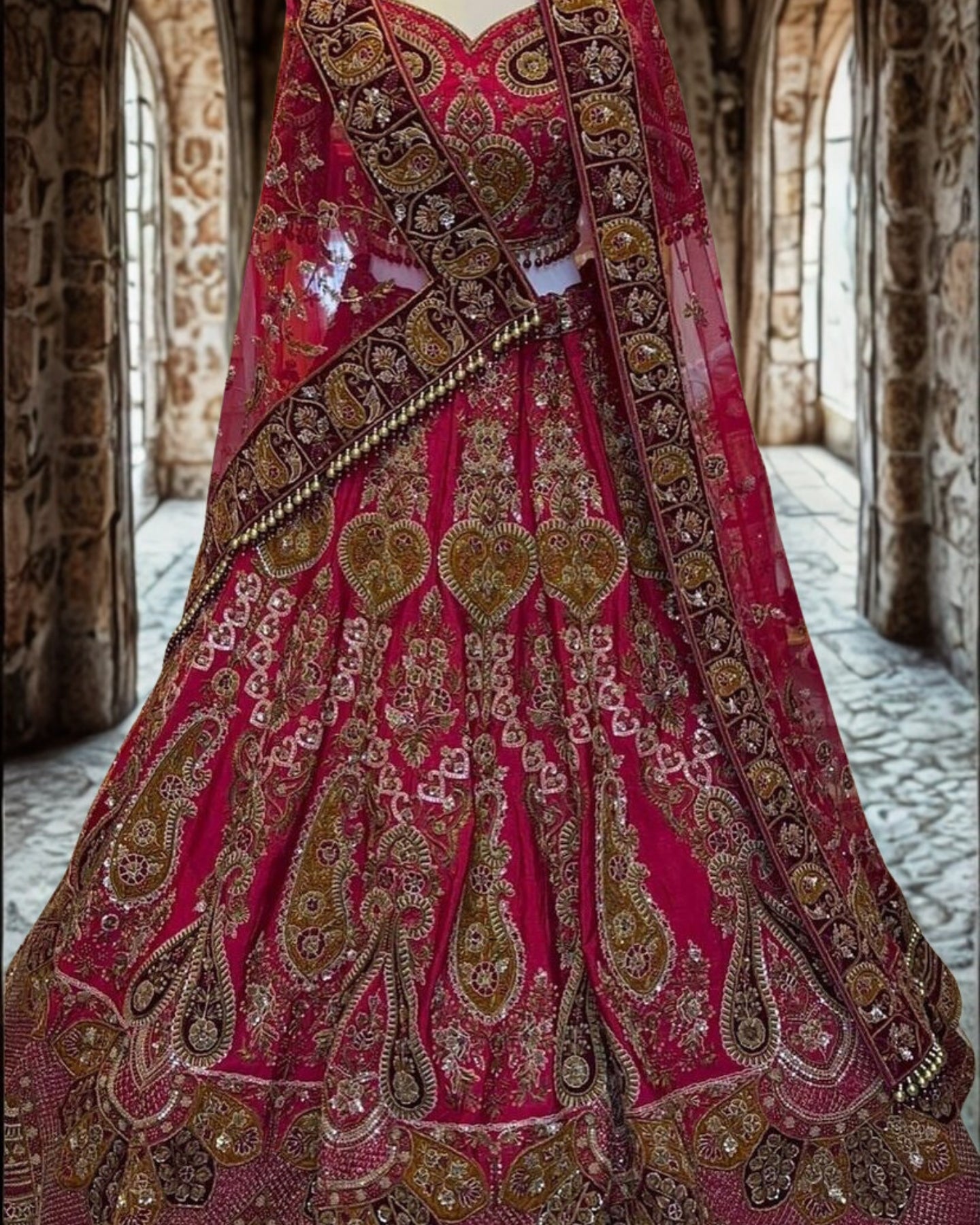 Wedding Red Bridal Lehenga