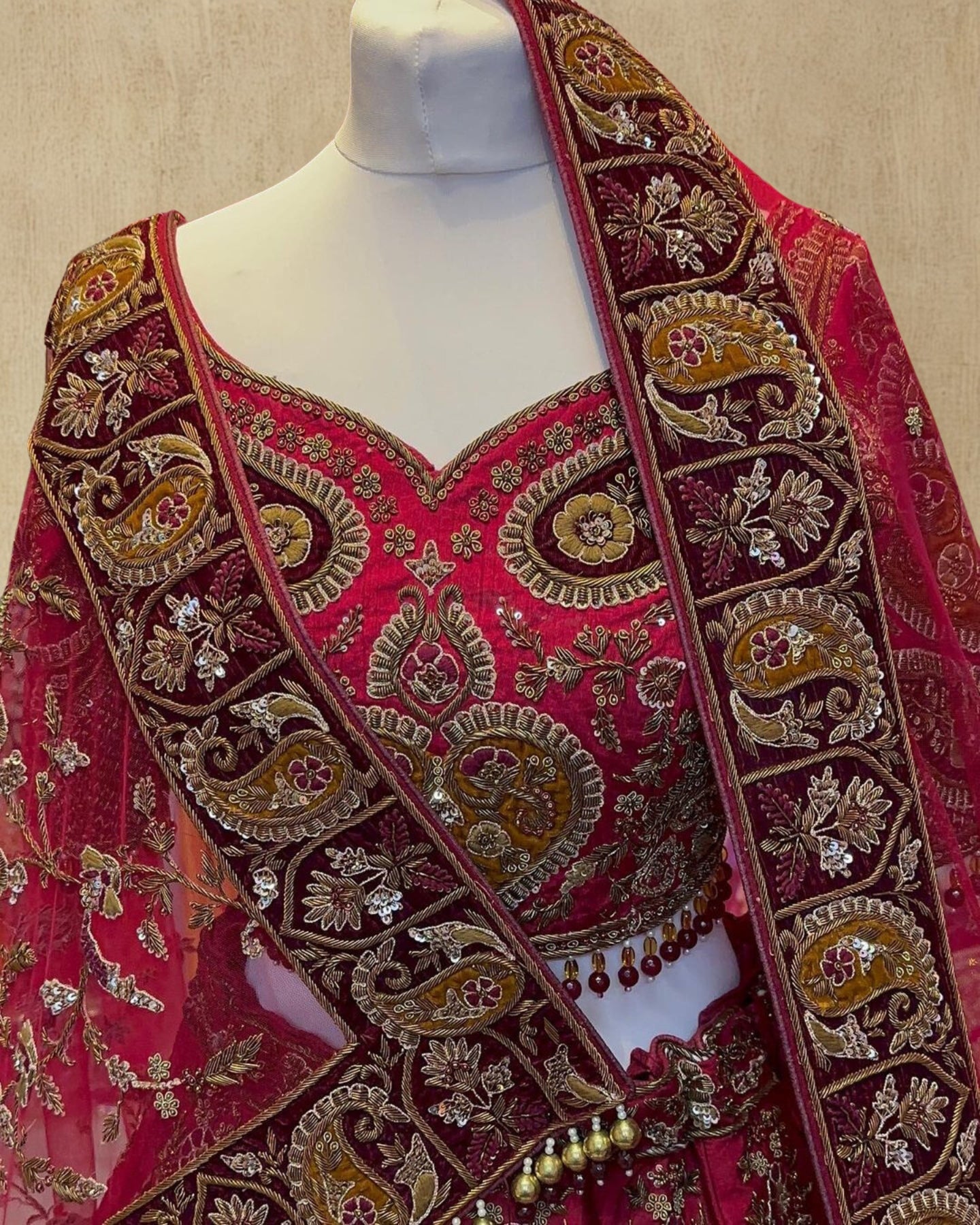 Wedding Red Bridal Lehenga