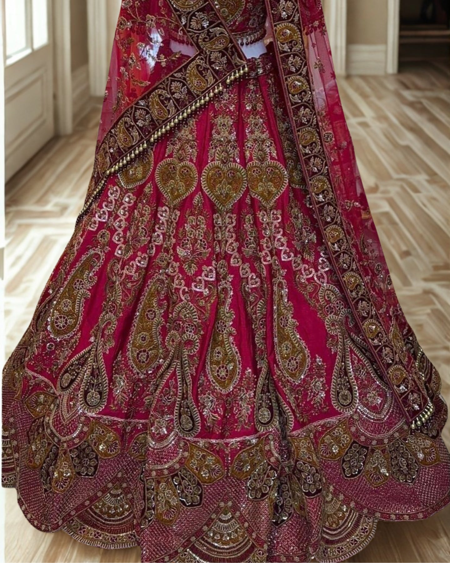 Wedding Red Bridal Lehenga