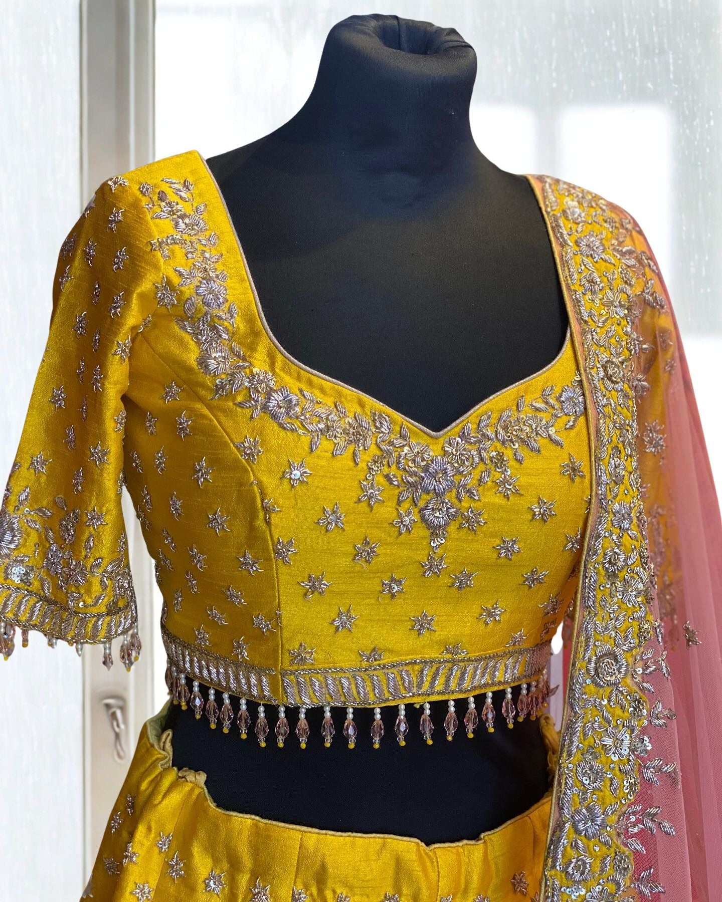 Yellow Designer Embroidered Lehenga
